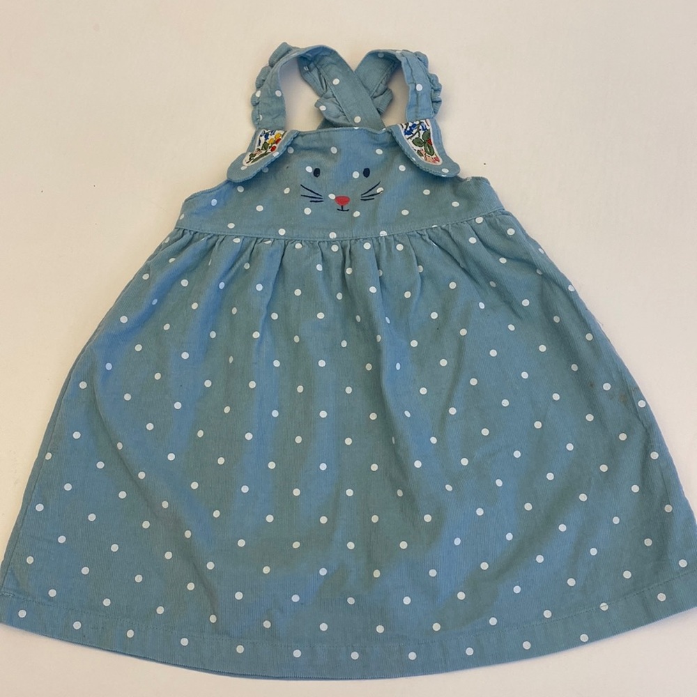Baby Boden-pretty blue corduroy pinafores/jumper. NEW NO TAG NEVER WEARING.